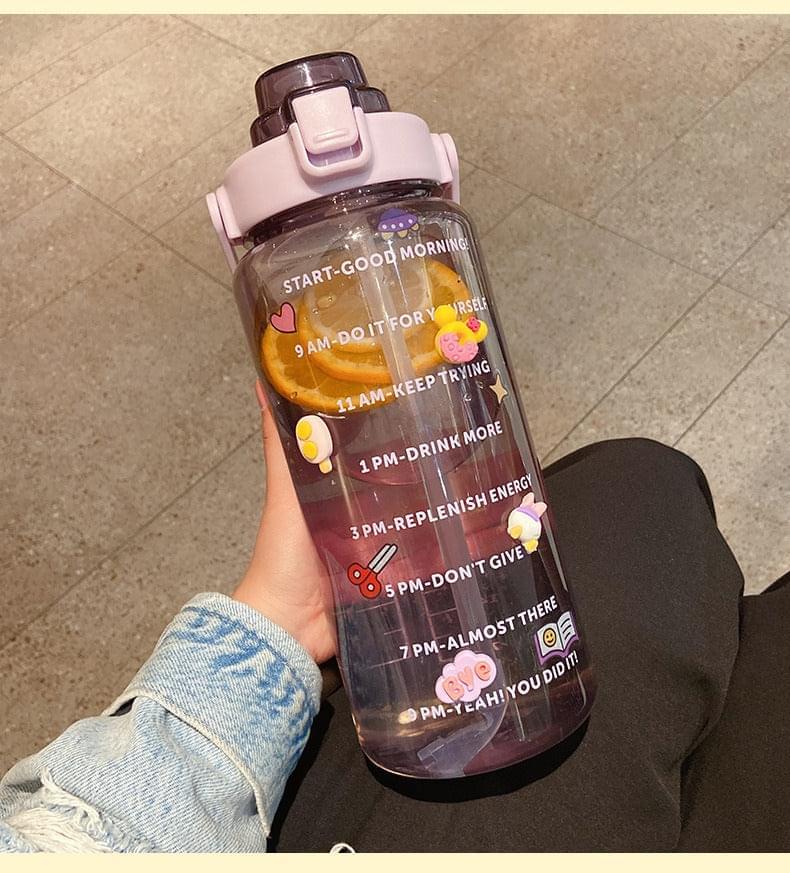 2Litter Large Plastic Bottle with Motivational Quotes