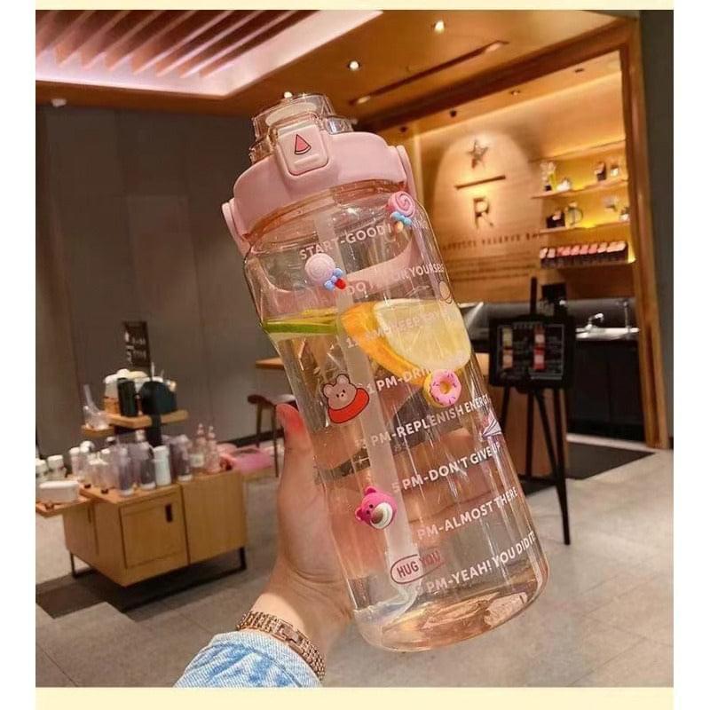 2Litter Large Plastic Bottle with Motivational Quotes