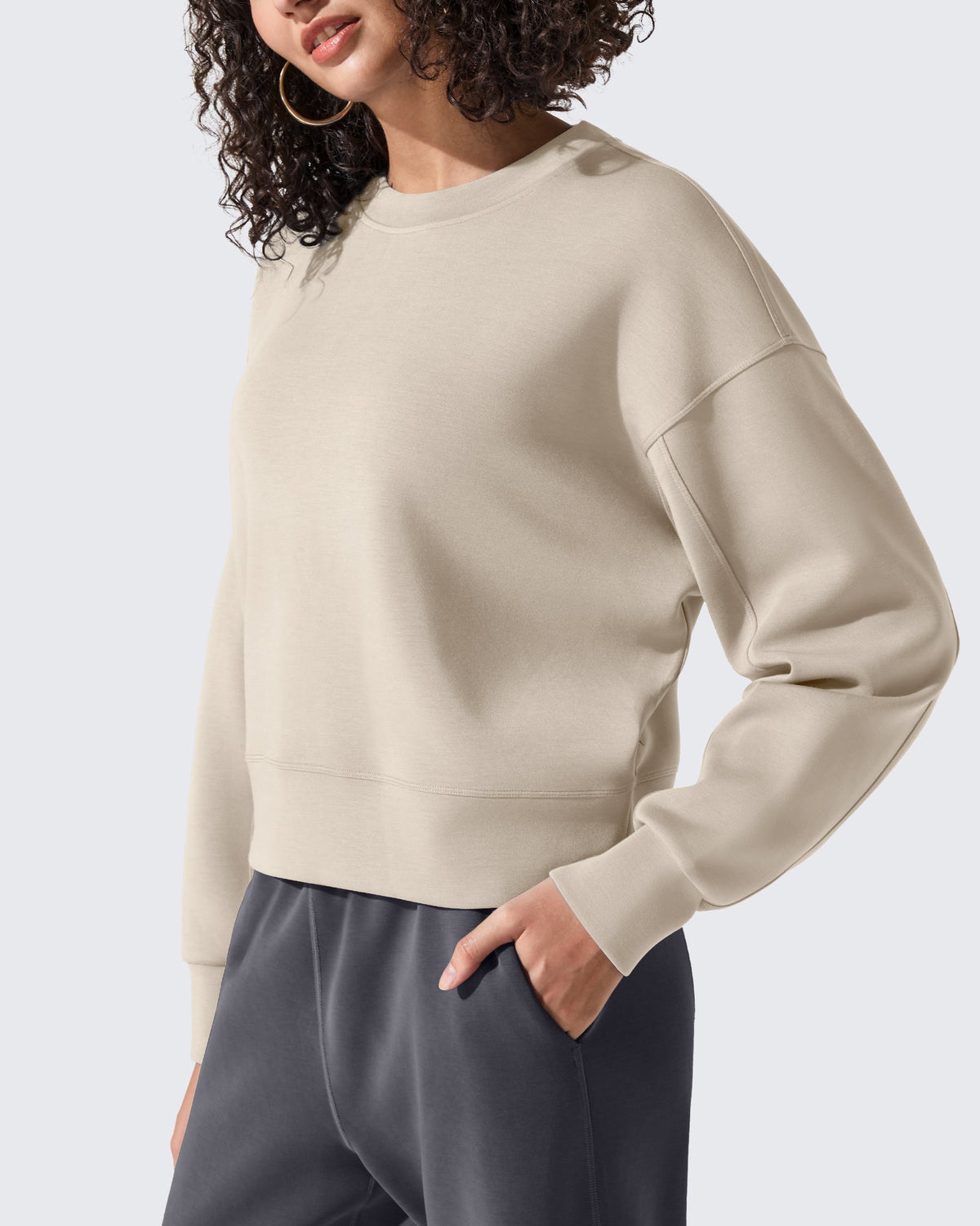 Smoofit Crewneck Pullover Loose Sweatshirts