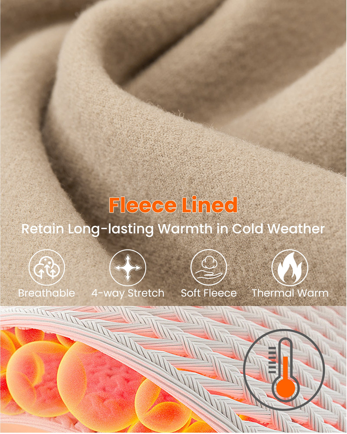 Fleece Lined High-Waist Work Flare Pants
