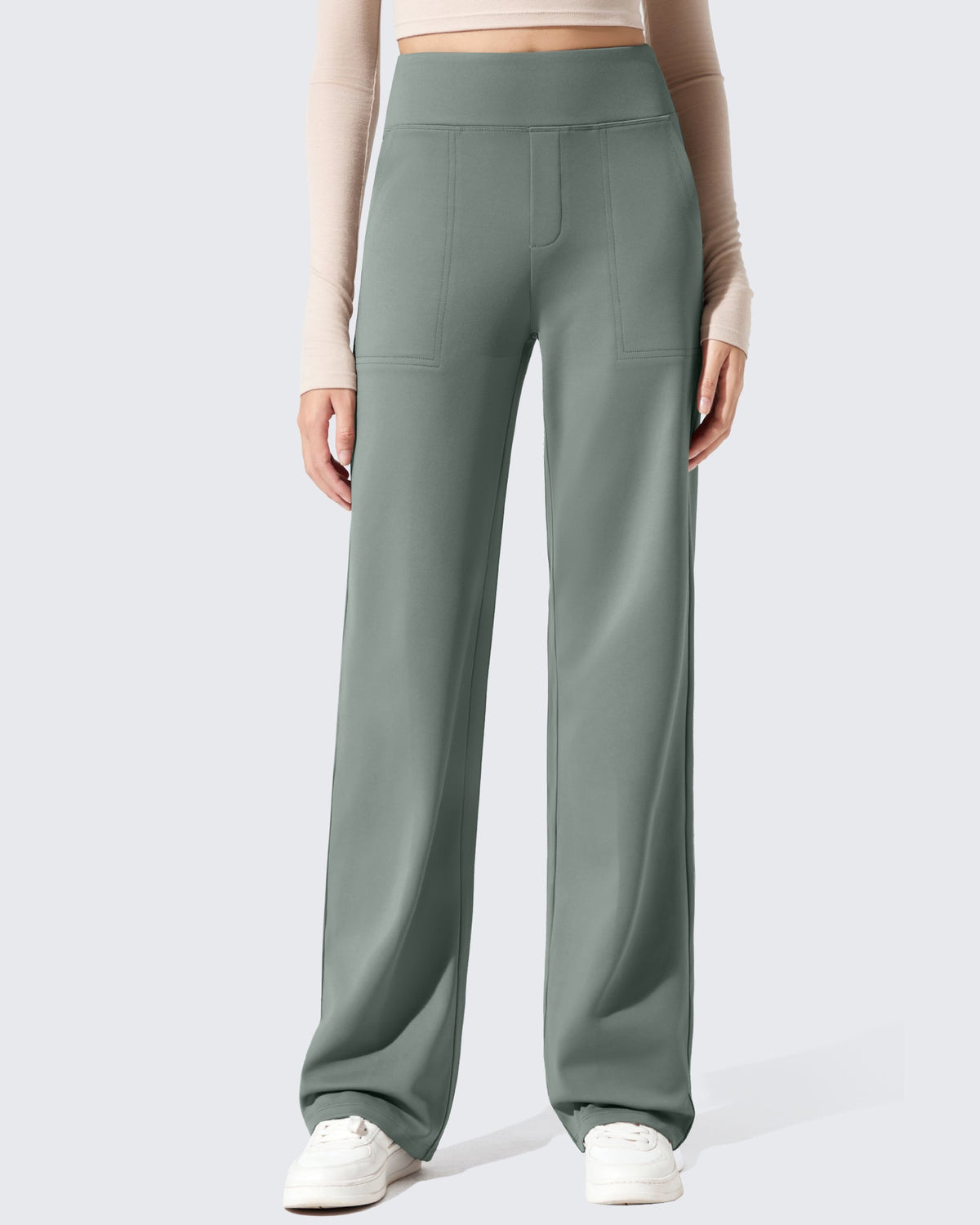 EverGoing Fleece Lined High-Waisted Dressy Pants