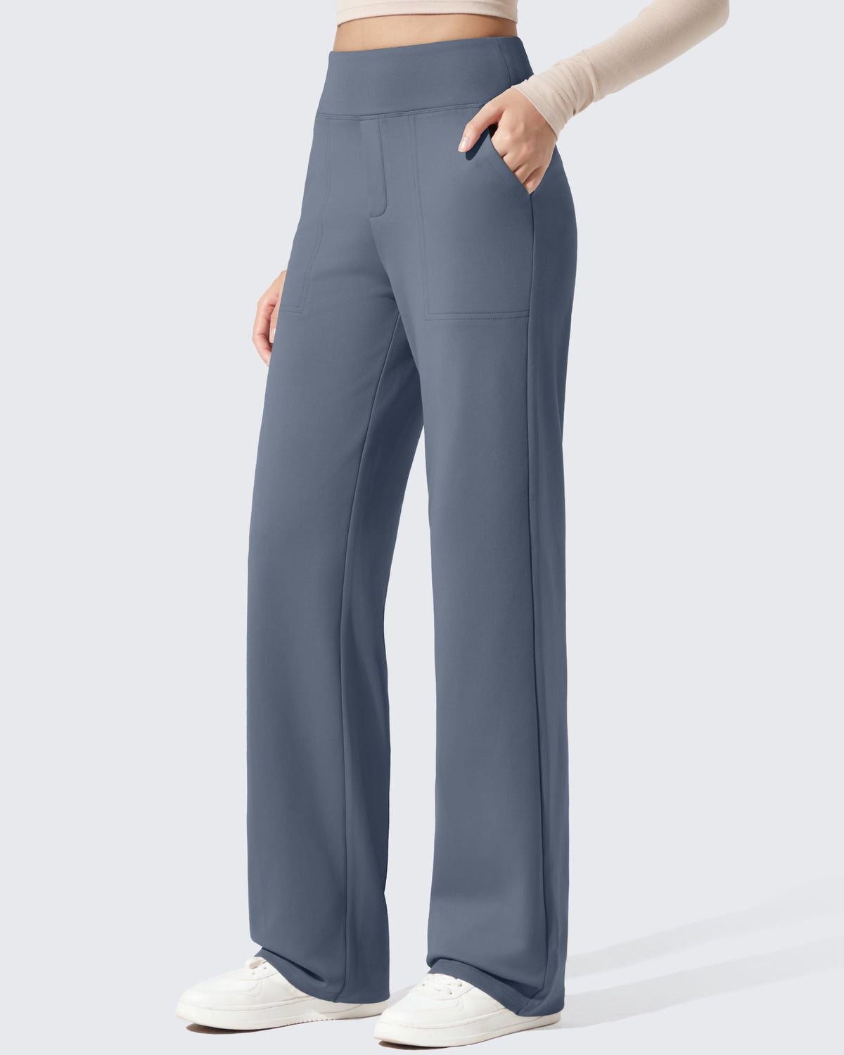 EverGoing Fleece Lined High-Waisted Dressy Pants