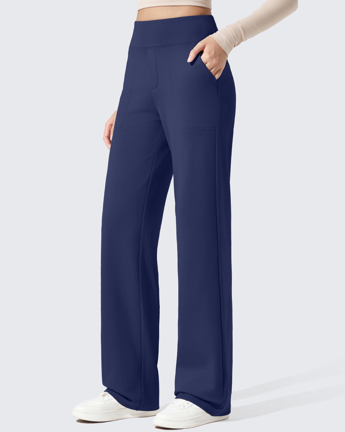 EverGoing Fleece Lined High-Waisted Dressy Pants