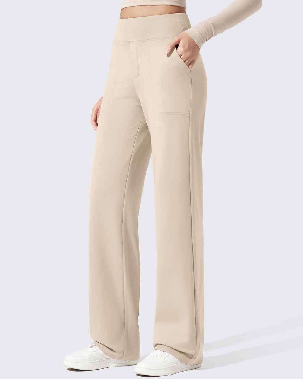 EverGoing Fleece Lined High-Waisted Dressy Pants