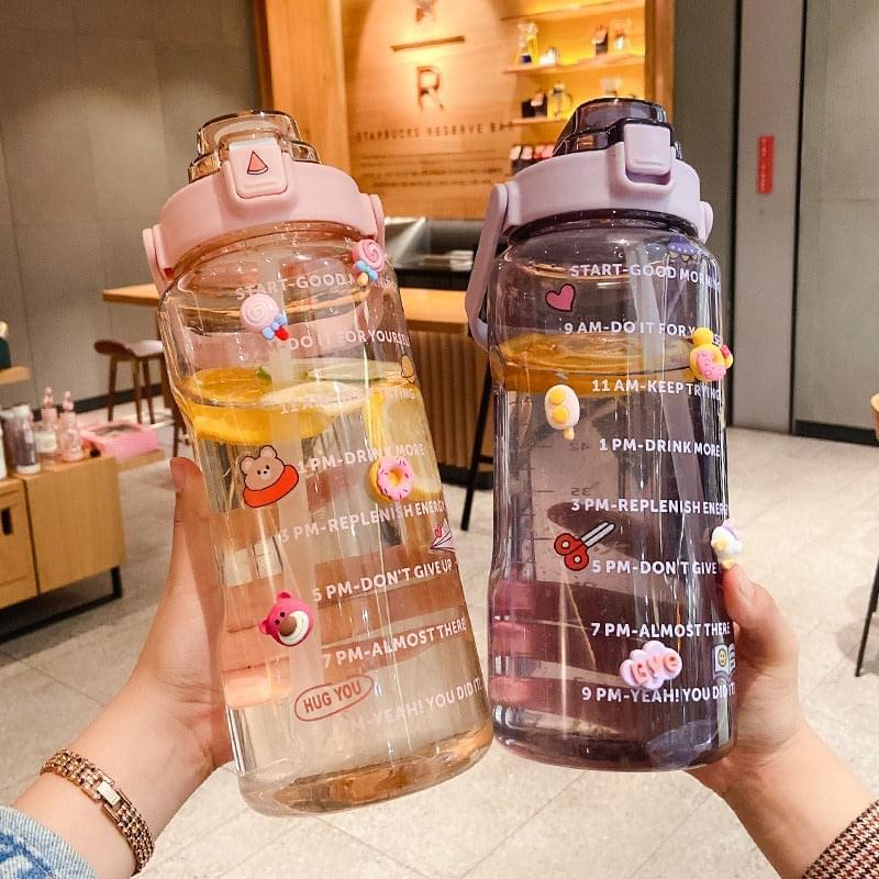 2Litter Large Plastic Bottle with Motivational Quotes