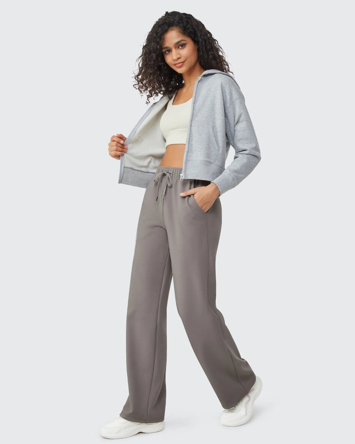 EverGoing Loose Fleece Lined Drawstring Casual Pants Tall