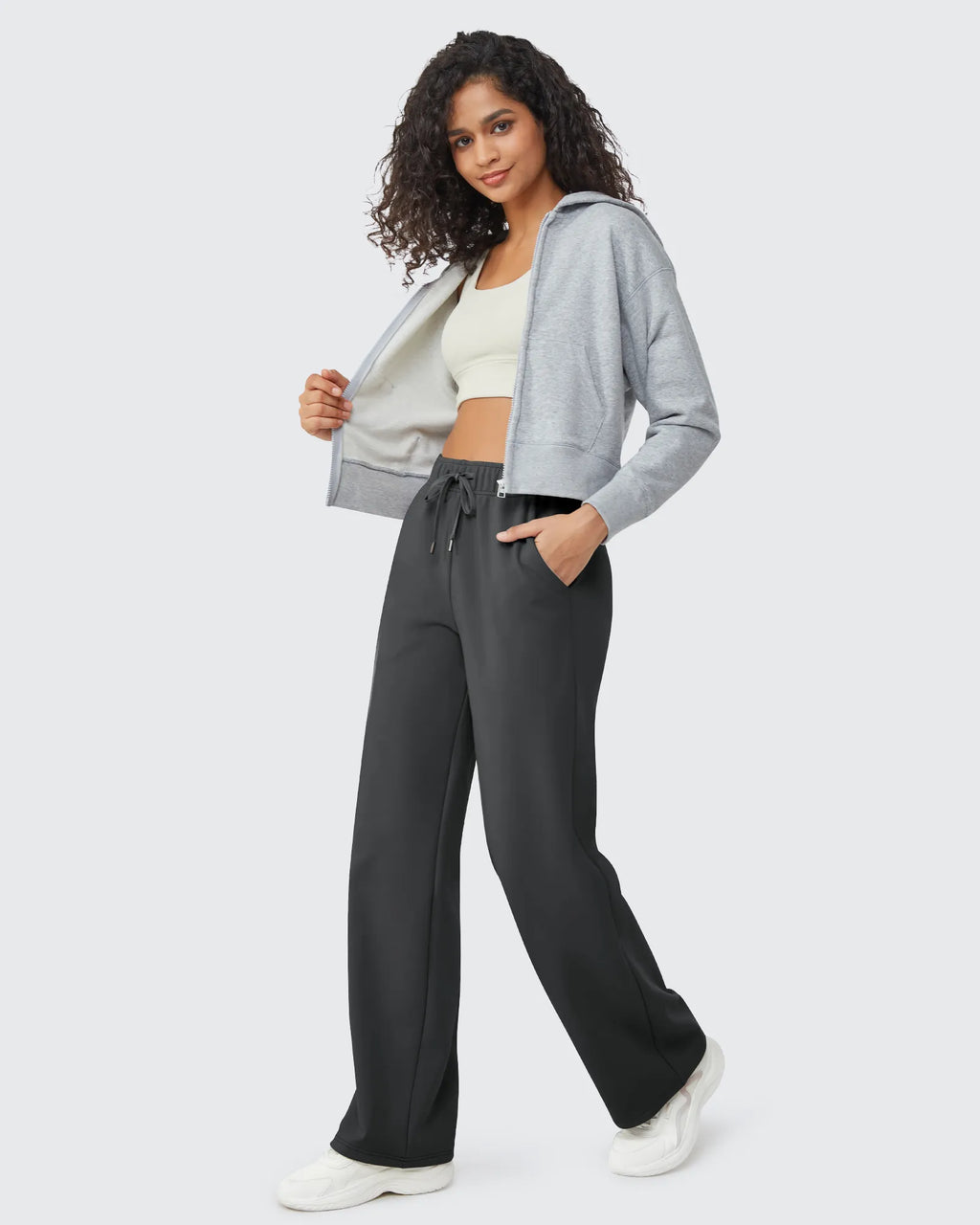 EverGoing Loose Fleece Lined Drawstring Casual Pants Petite