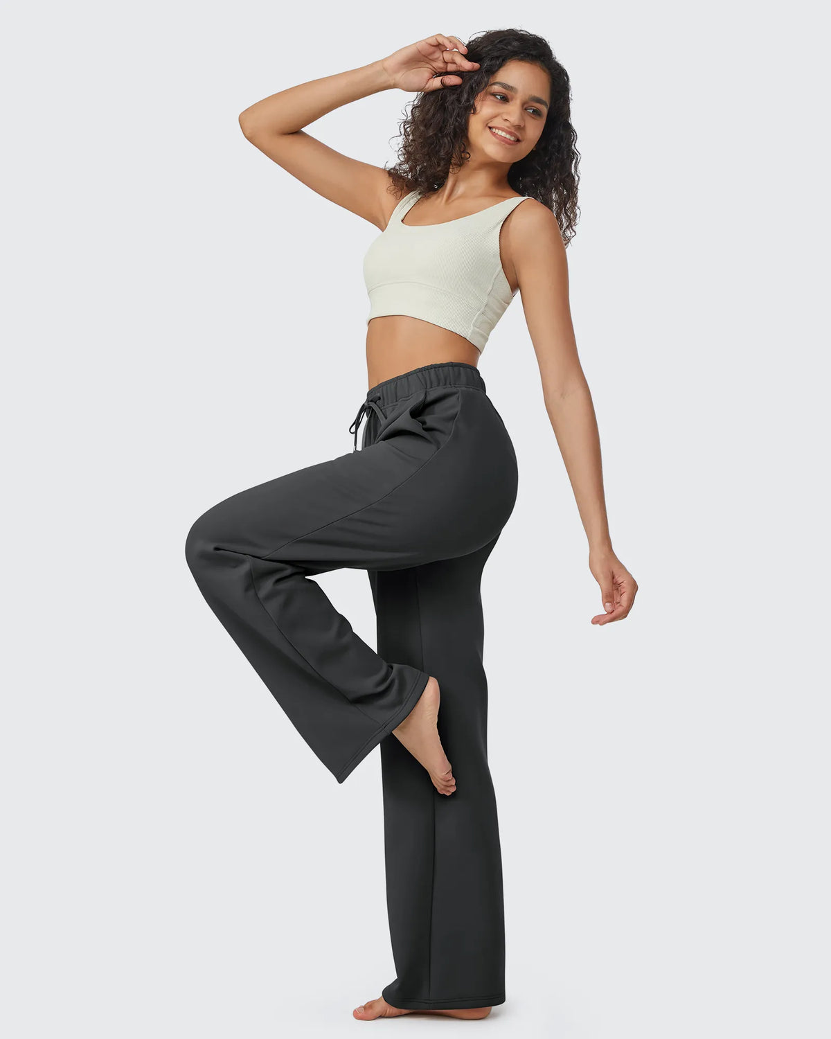 EverGoing Loose Fleece Lined Drawstring Casual Pants Petite