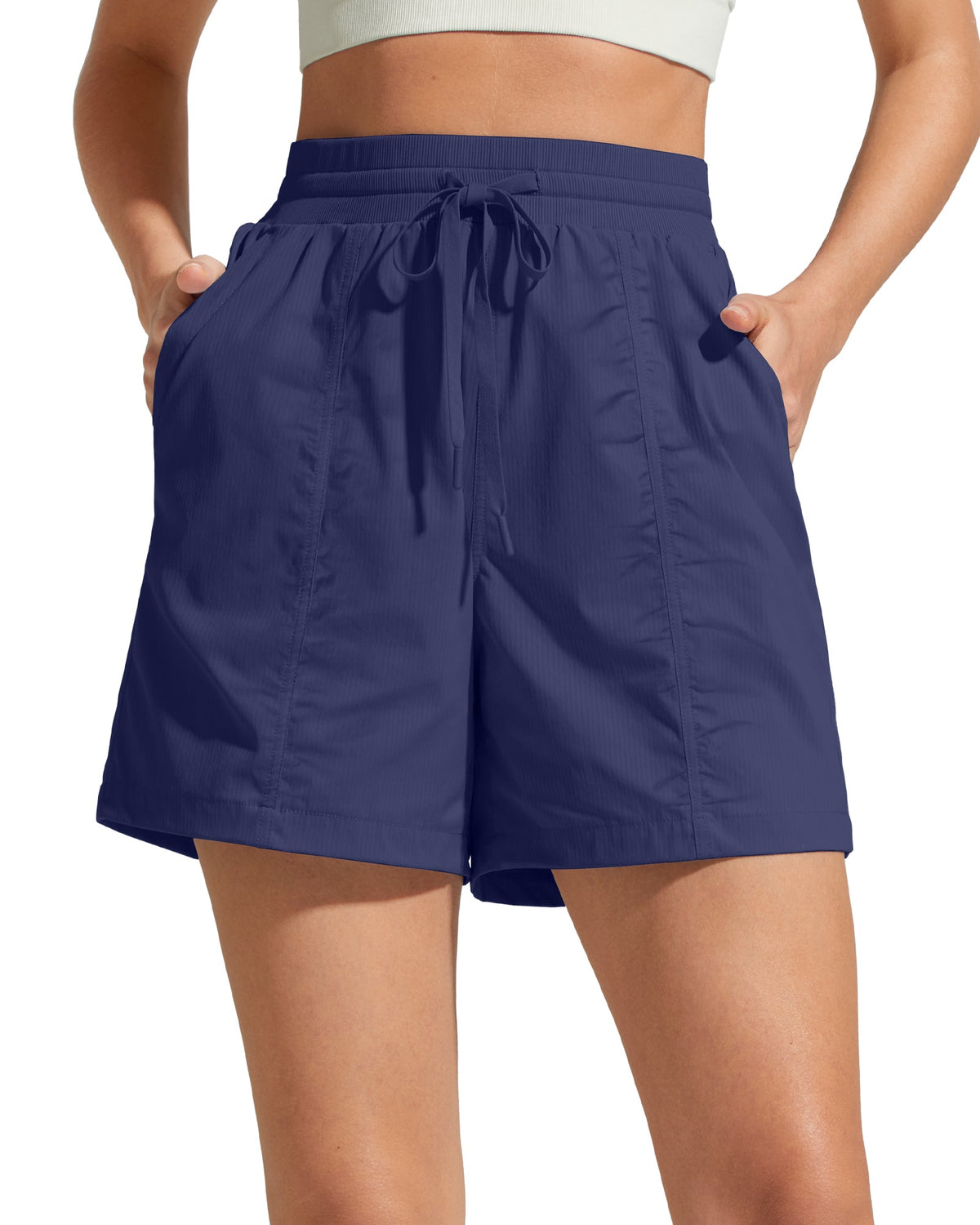 G4Free 4" High Waisted Casual Shorts with Pockets