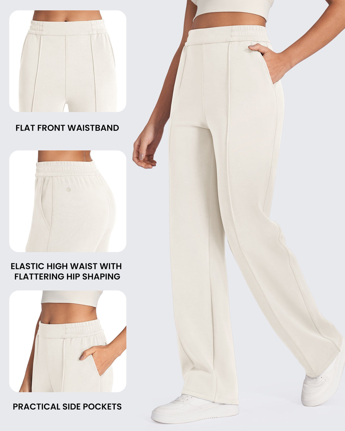 Smoofit Loose High-Rise Elastic Dressy Pants Extra Tall