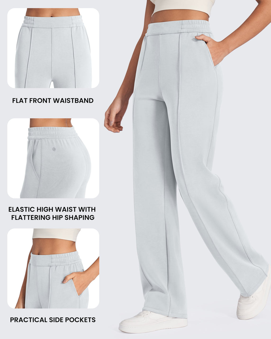 Smoofit Loose High-Rise Elastic Dressy Pants Regular