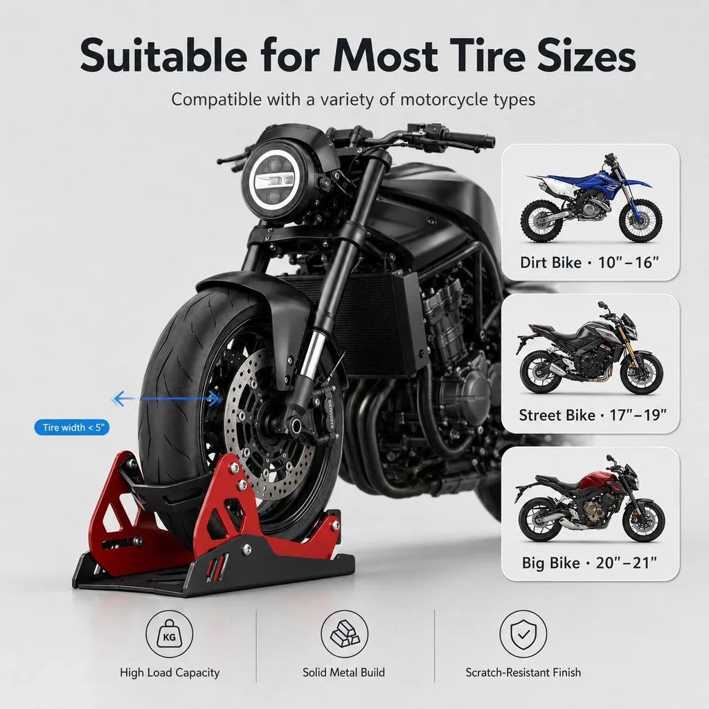 EKON LockBase Adjustable Motorcycle Wheel Chock