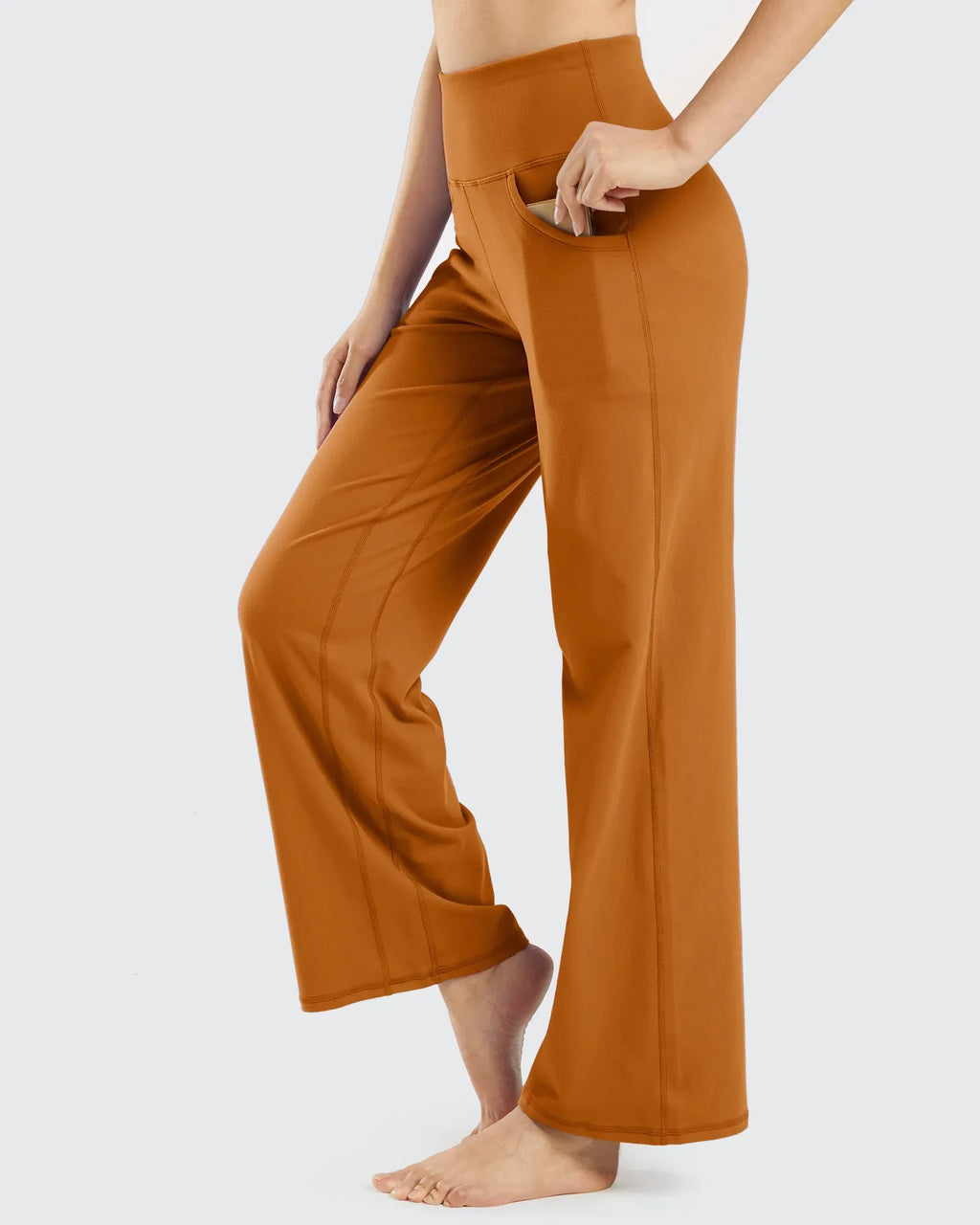 Wide Leg Pants Woman Yoga Pants with Pockets Petite
