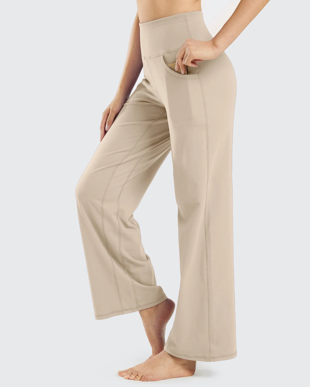 Wide Leg Pants Woman Yoga Pants with Pockets Regular