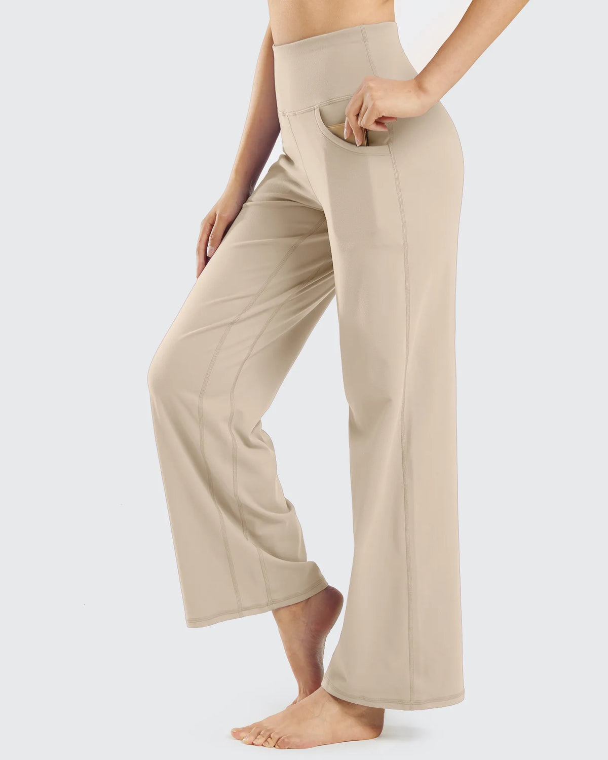 Wide Leg Pants Woman Yoga Pants with Pockets Regular