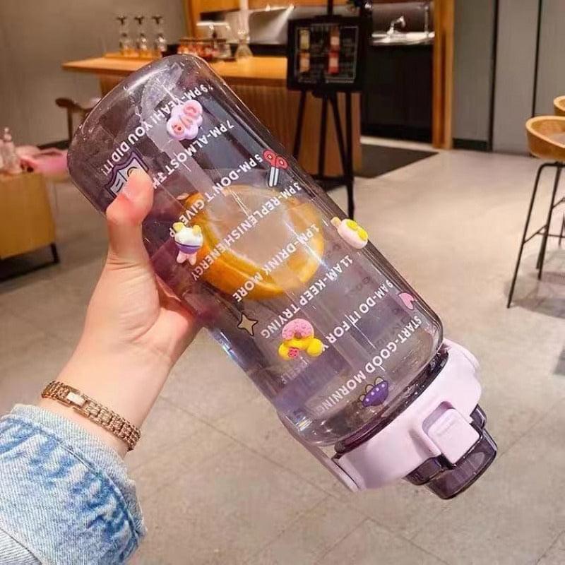 2Litter Large Plastic Bottle with Motivational Quotes