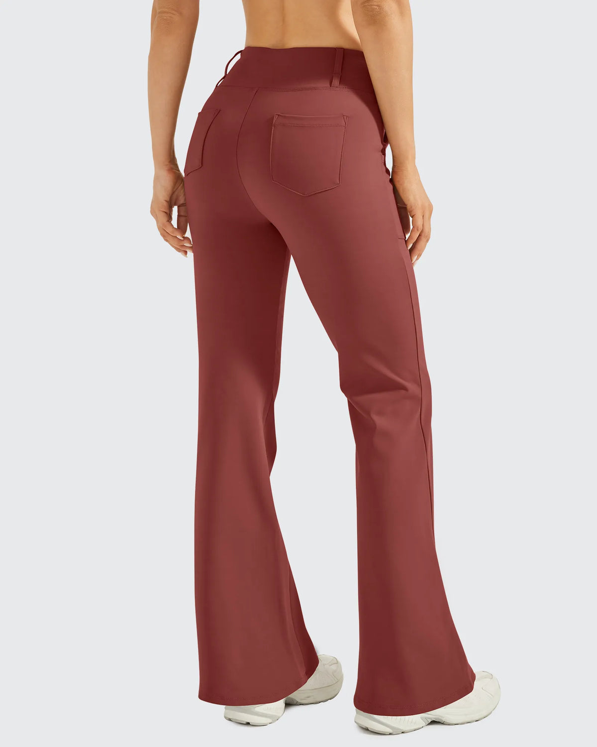 Fleece Lined High-Waist Work Flare Pants