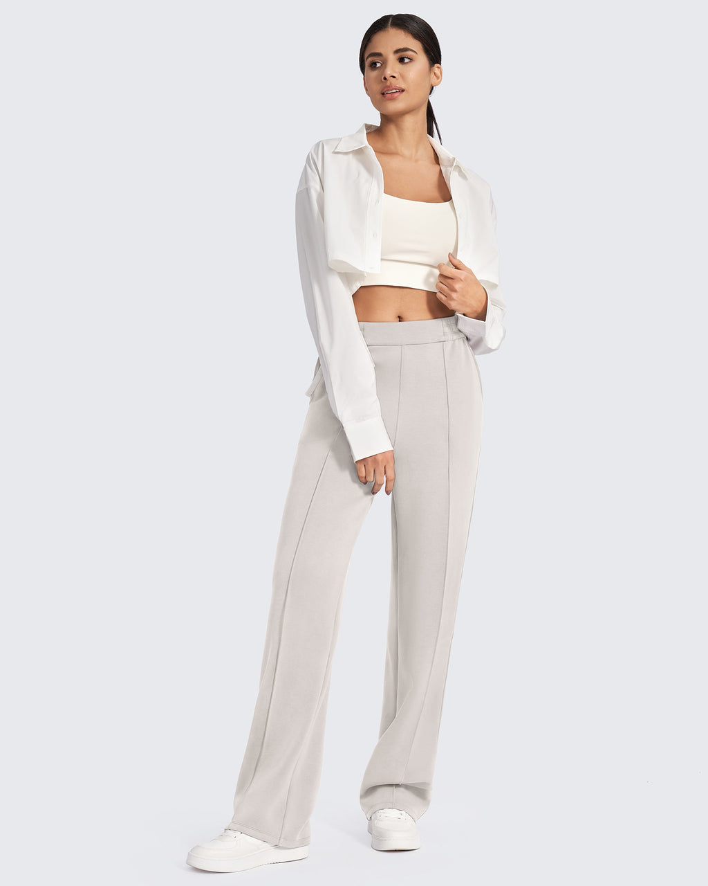 Smoofit Loose High-Rise Elastic Dressy Pants Extra Tall