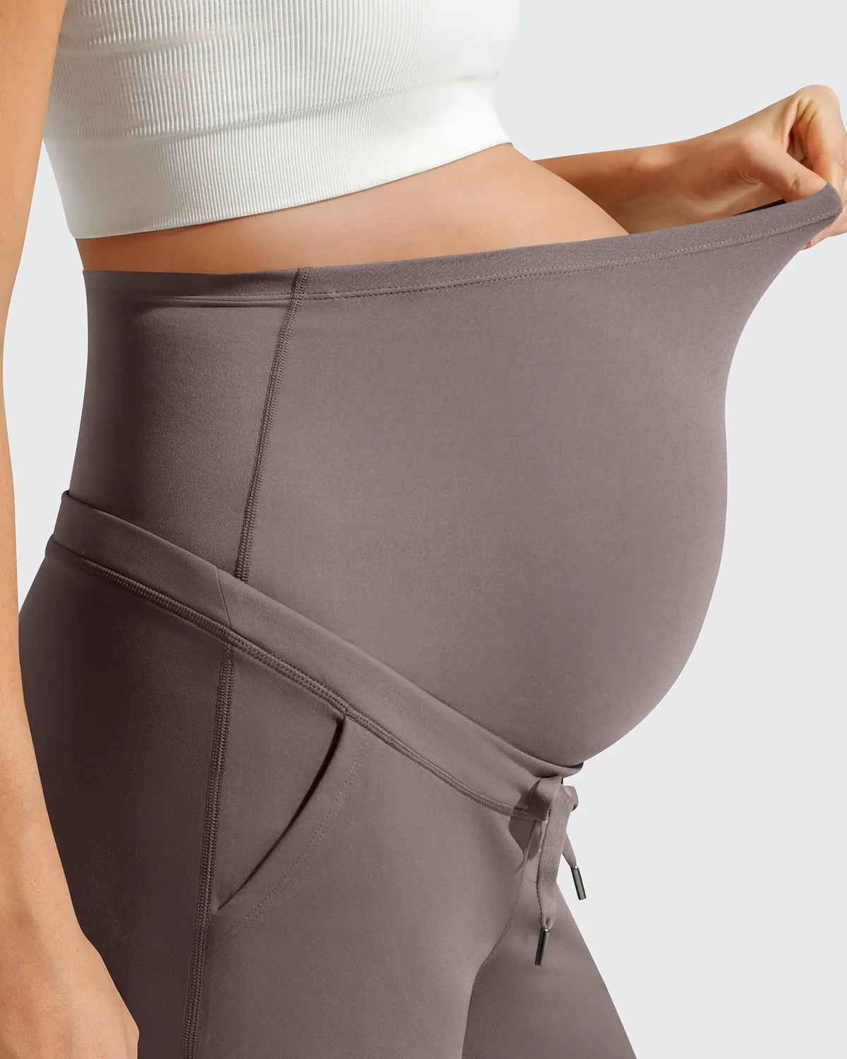 EverGoing Pockets Drawstring Over The Belly Pregnancy Shorts