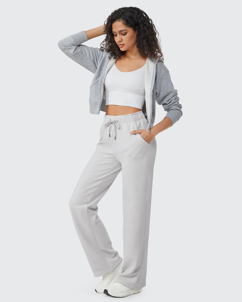 EverGoing Loose Fleece Lined Drawstring Casual Pants Petite