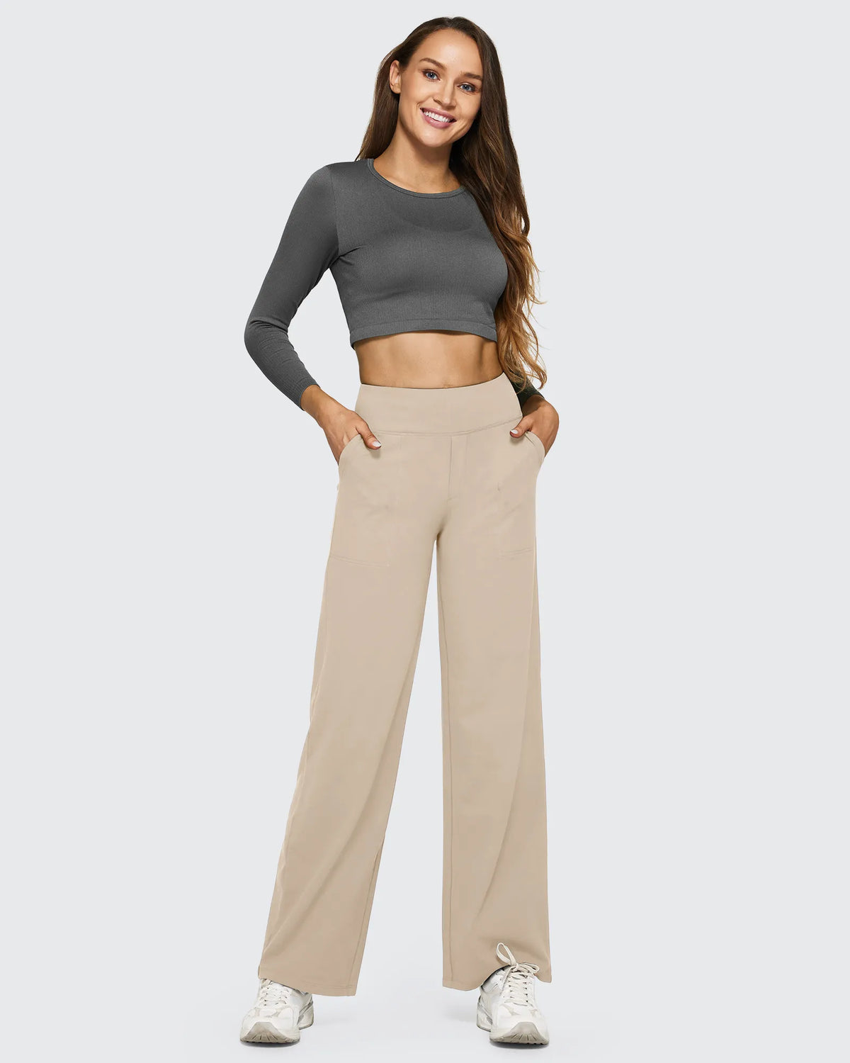 EverGoing Loose High-Waist Business Casual Pants 35''