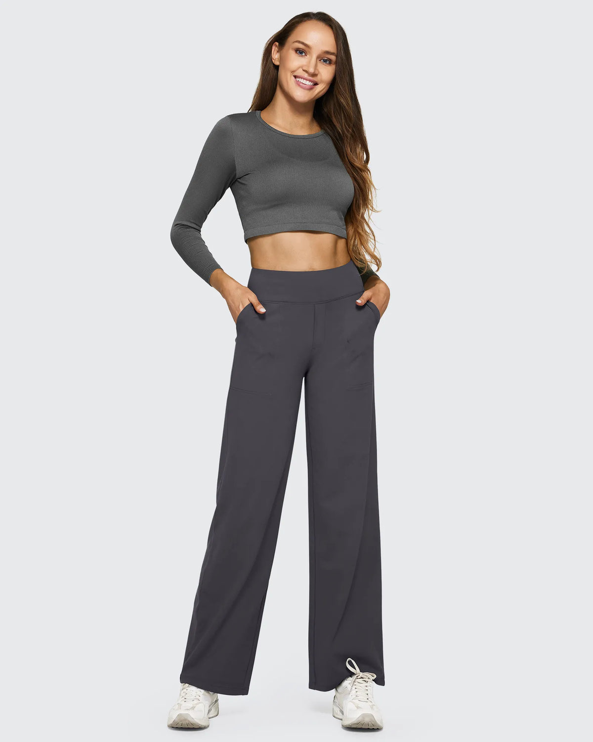 EverGoing Loose High-Waist Business Casual Pants 35''