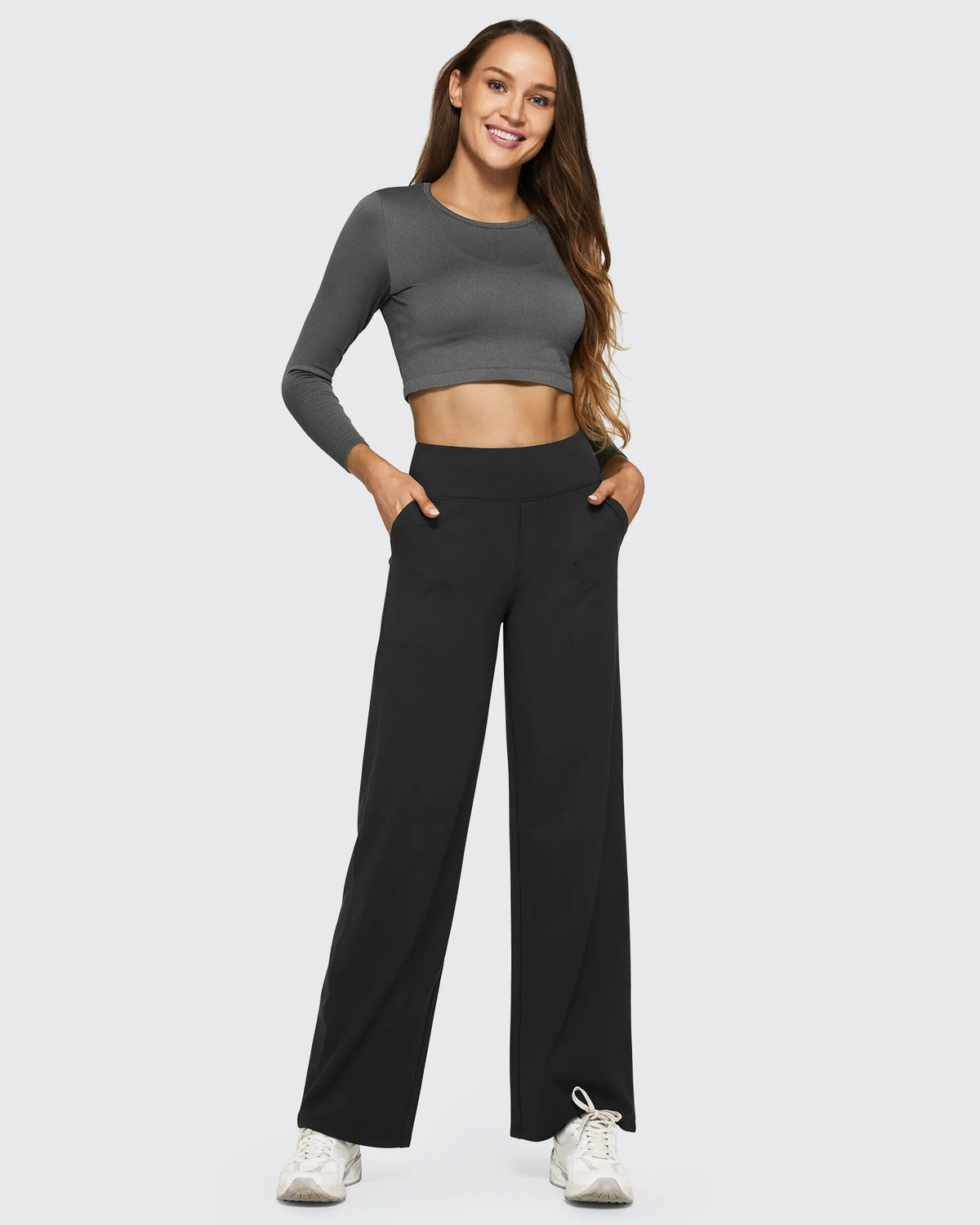 EverGoing Loose High-Waist Business Casual Pants 35''