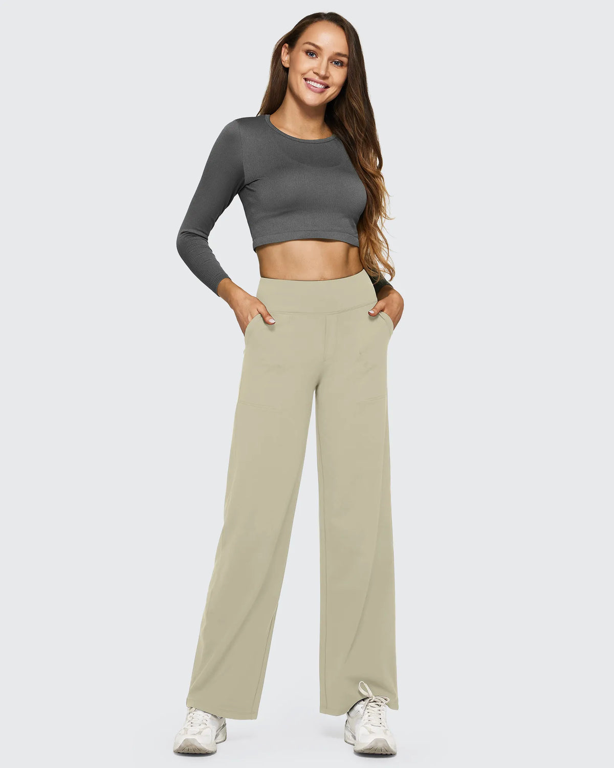 EverGoing Loose High-Waist Business Casual Pants 35''