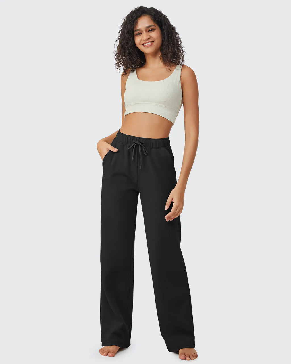 EverGoing Loose Fleece Lined Drawstring Casual Pants Regular