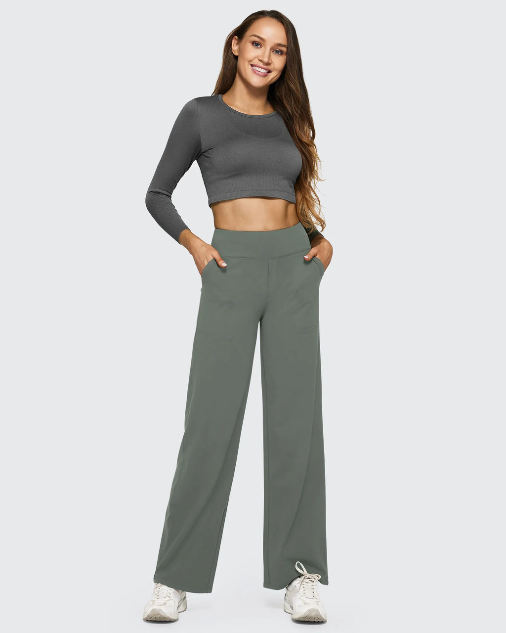 EverGoing Loose High-Waist Business Casual Pants 35''
