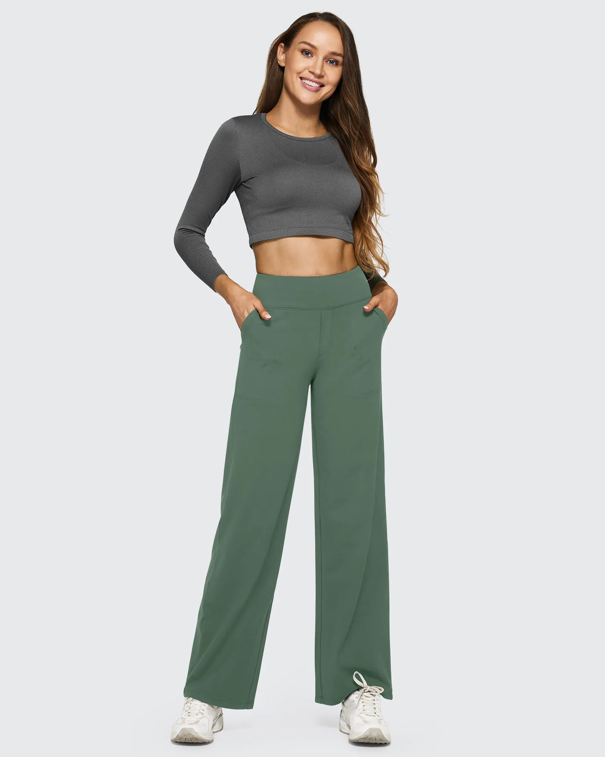 EverGoing Loose High-Waist Business Casual Pants 35''
