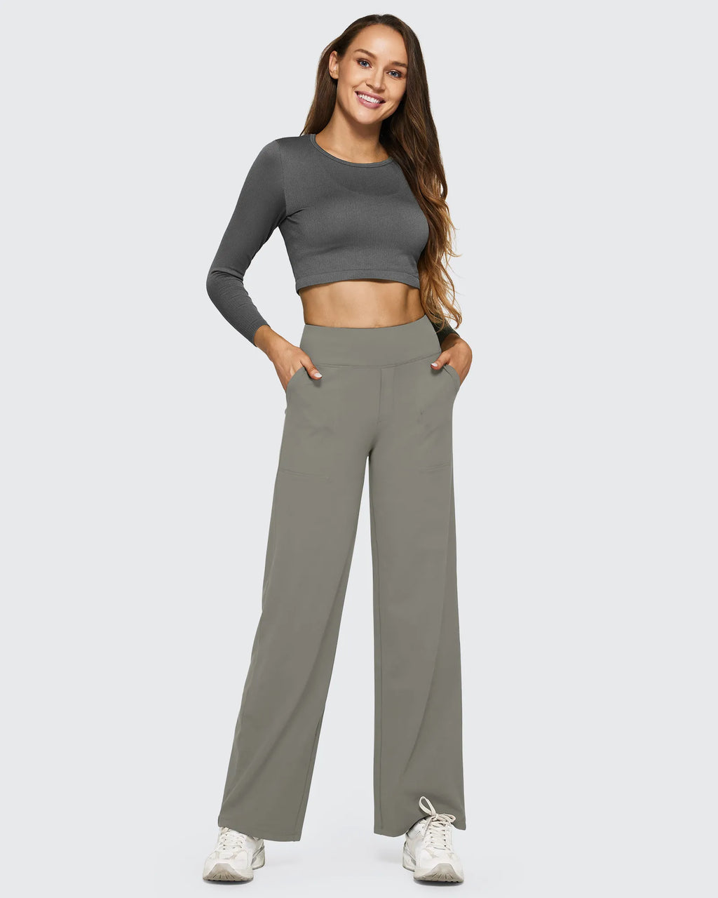 EverGoing Loose High-Waist Business Casual Pants 35''