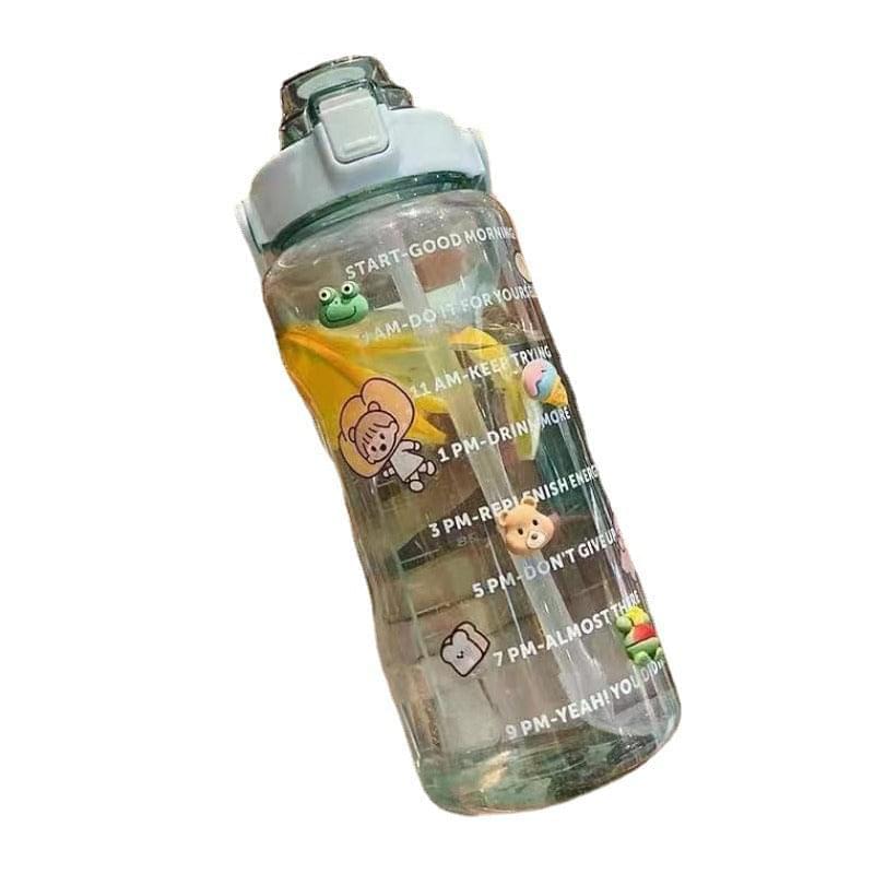 2Litter Large Plastic Bottle with Motivational Quotes