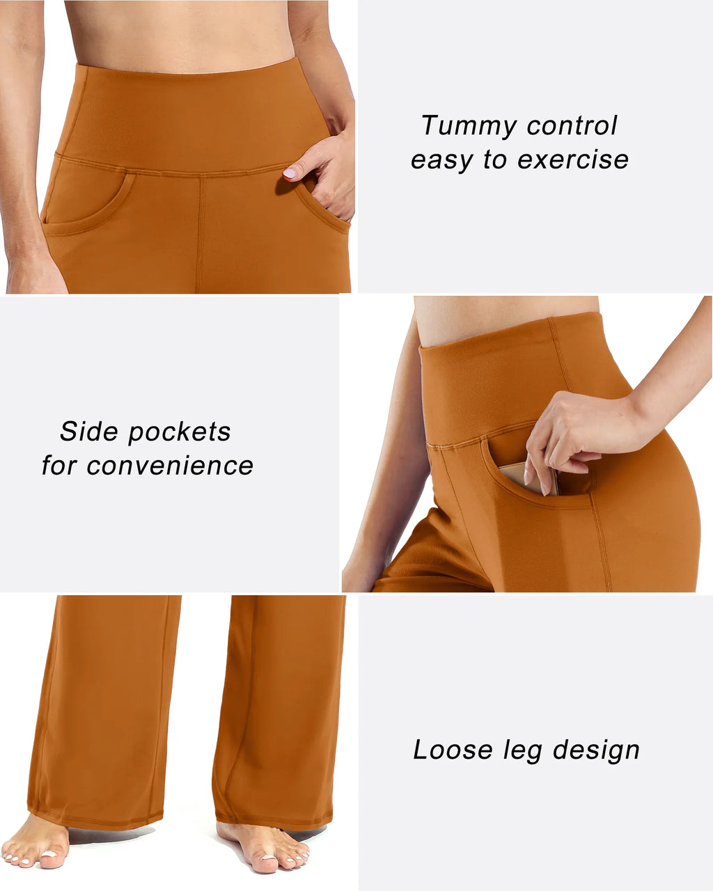 Wide Leg Pants Woman Yoga Pants with Pockets Regular