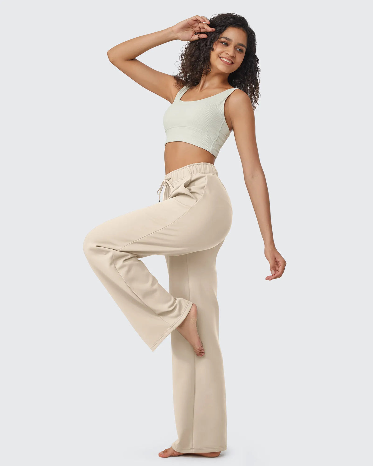 EverGoing Loose Fleece Lined Drawstring Casual Pants Petite