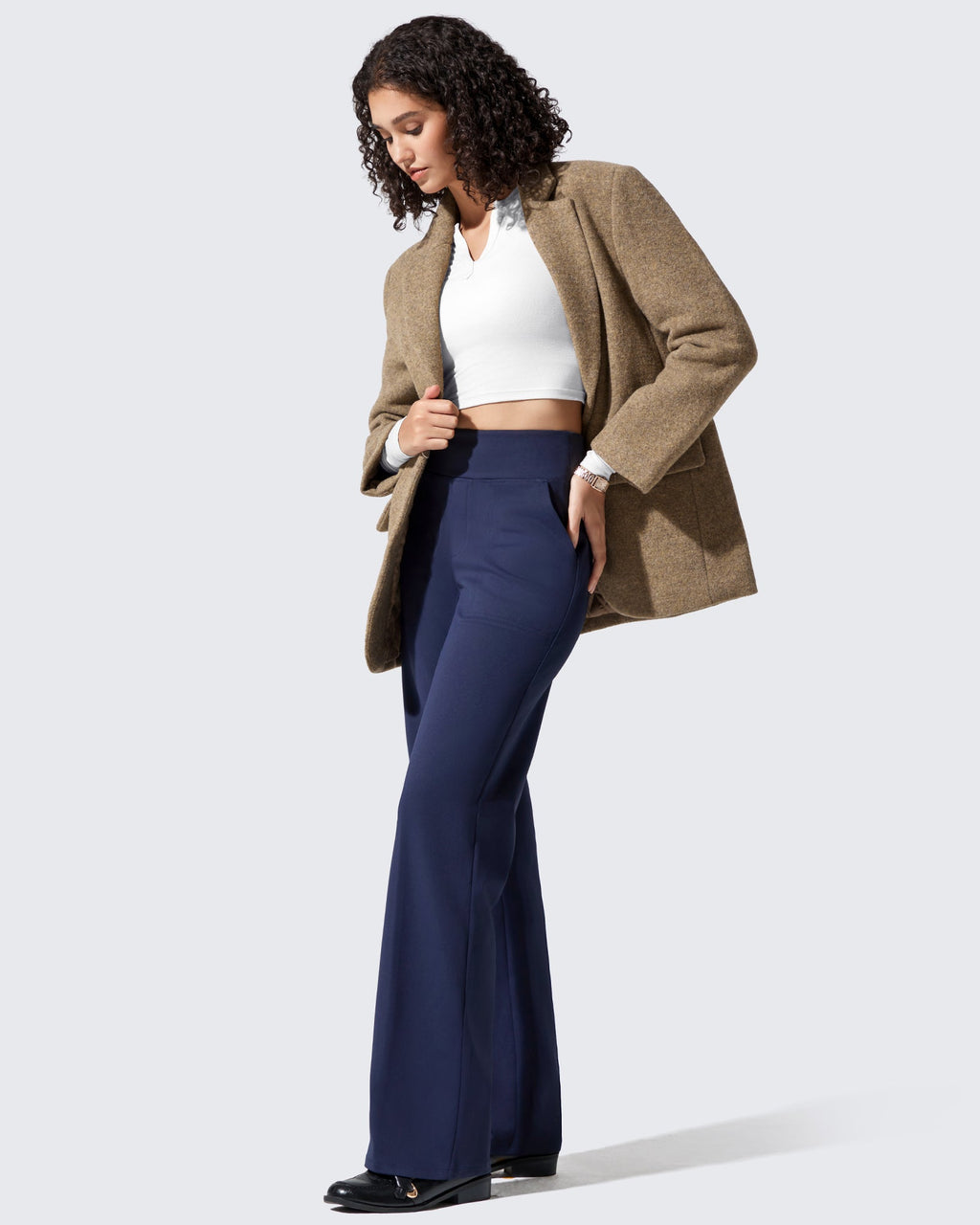 EverGoing Fleece Lined High-Waisted Dressy Pants