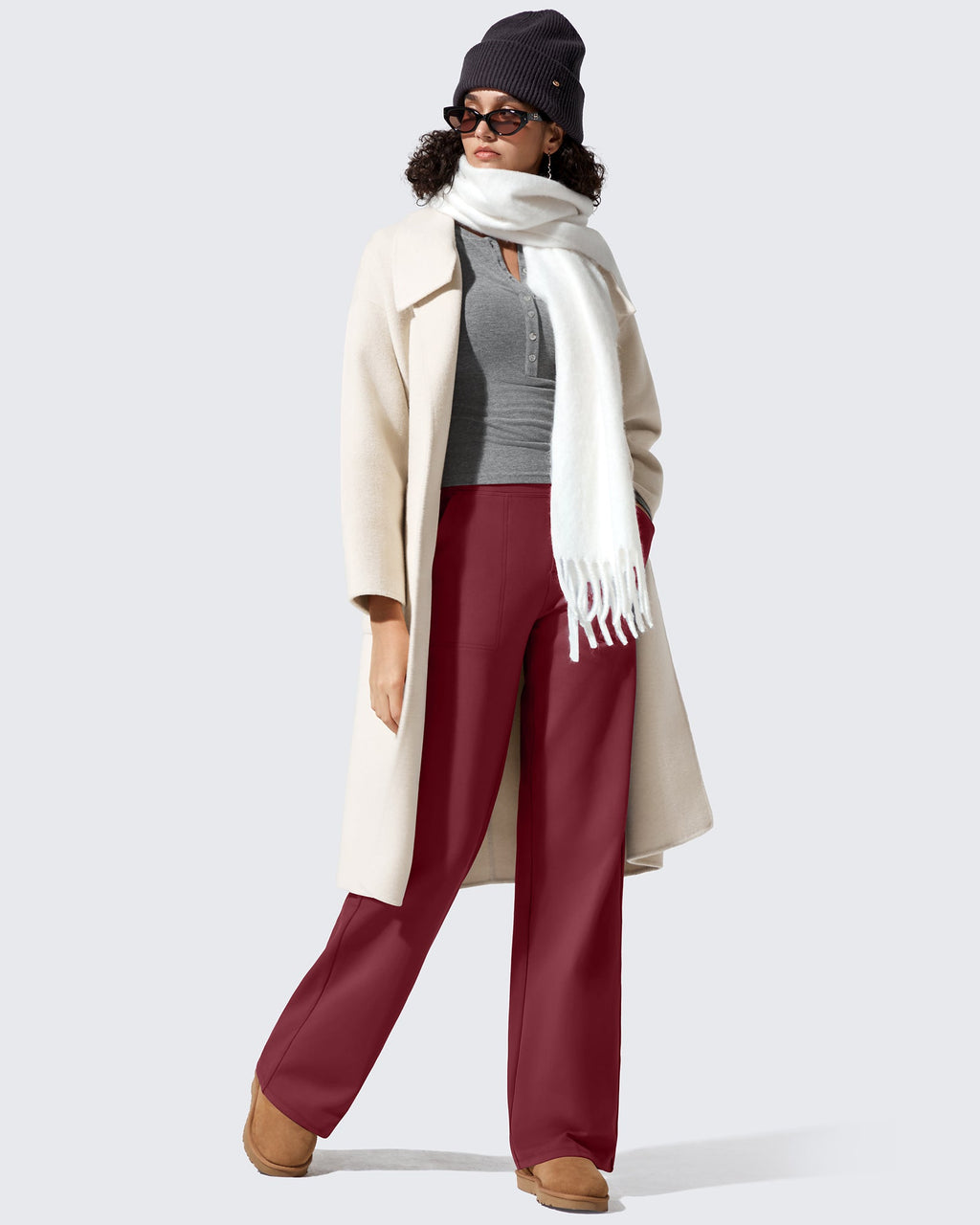 EverGoing Fleece Lined High-Waisted Dressy Pants