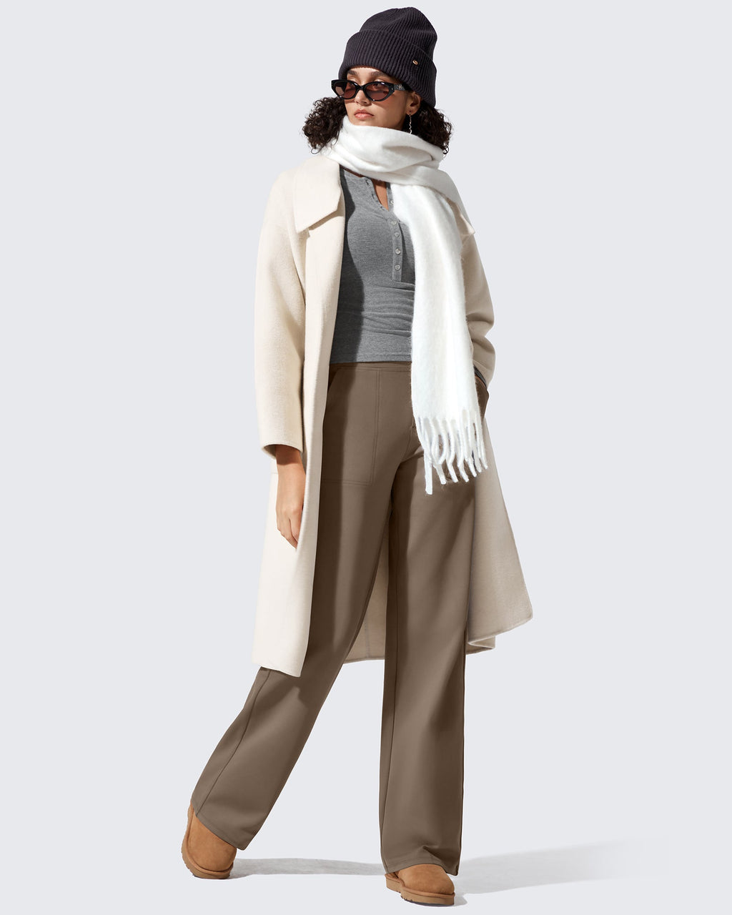 EverGoing Fleece Lined High-Waisted Dressy Pants