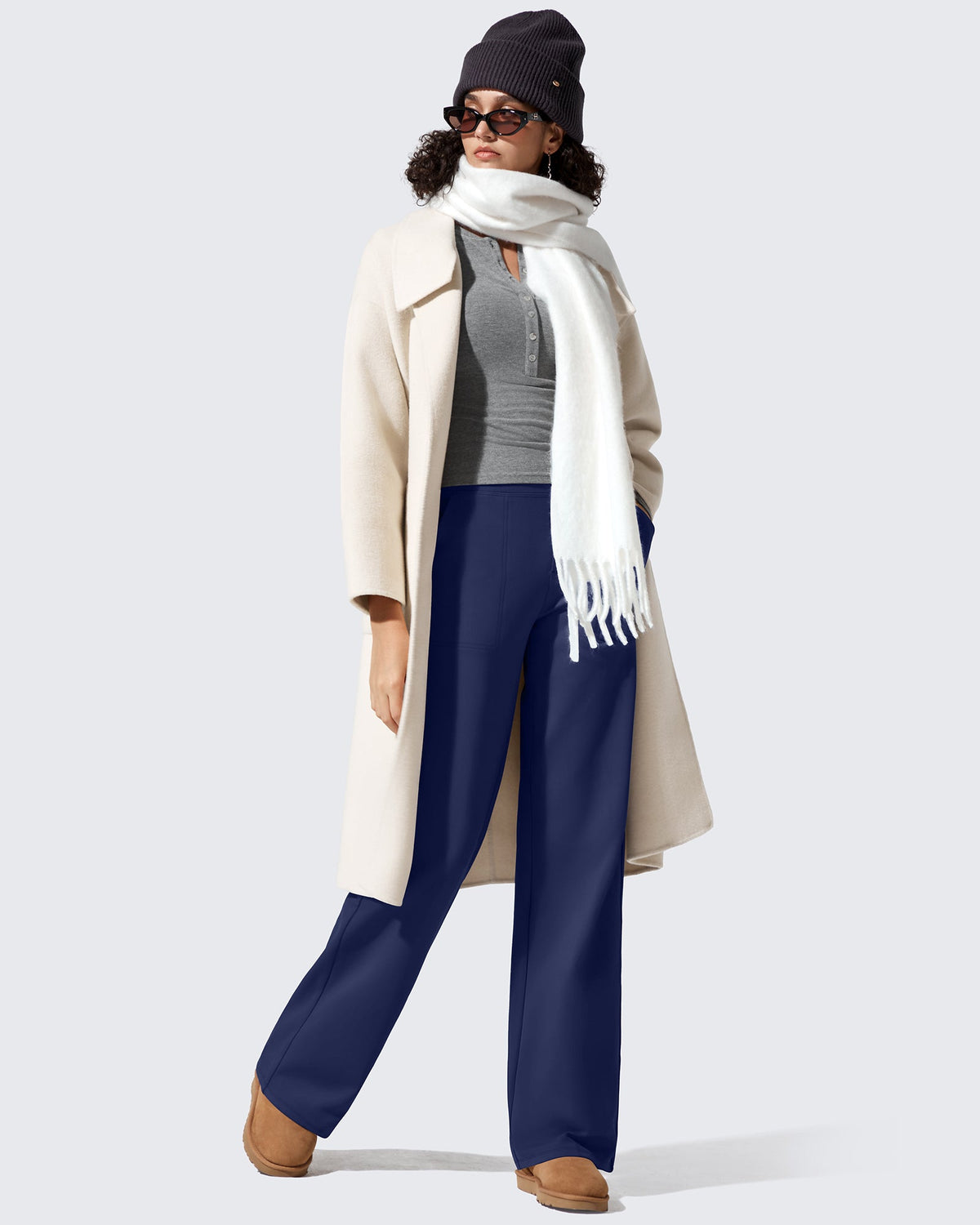 EverGoing Fleece Lined High-Waisted Dressy Pants