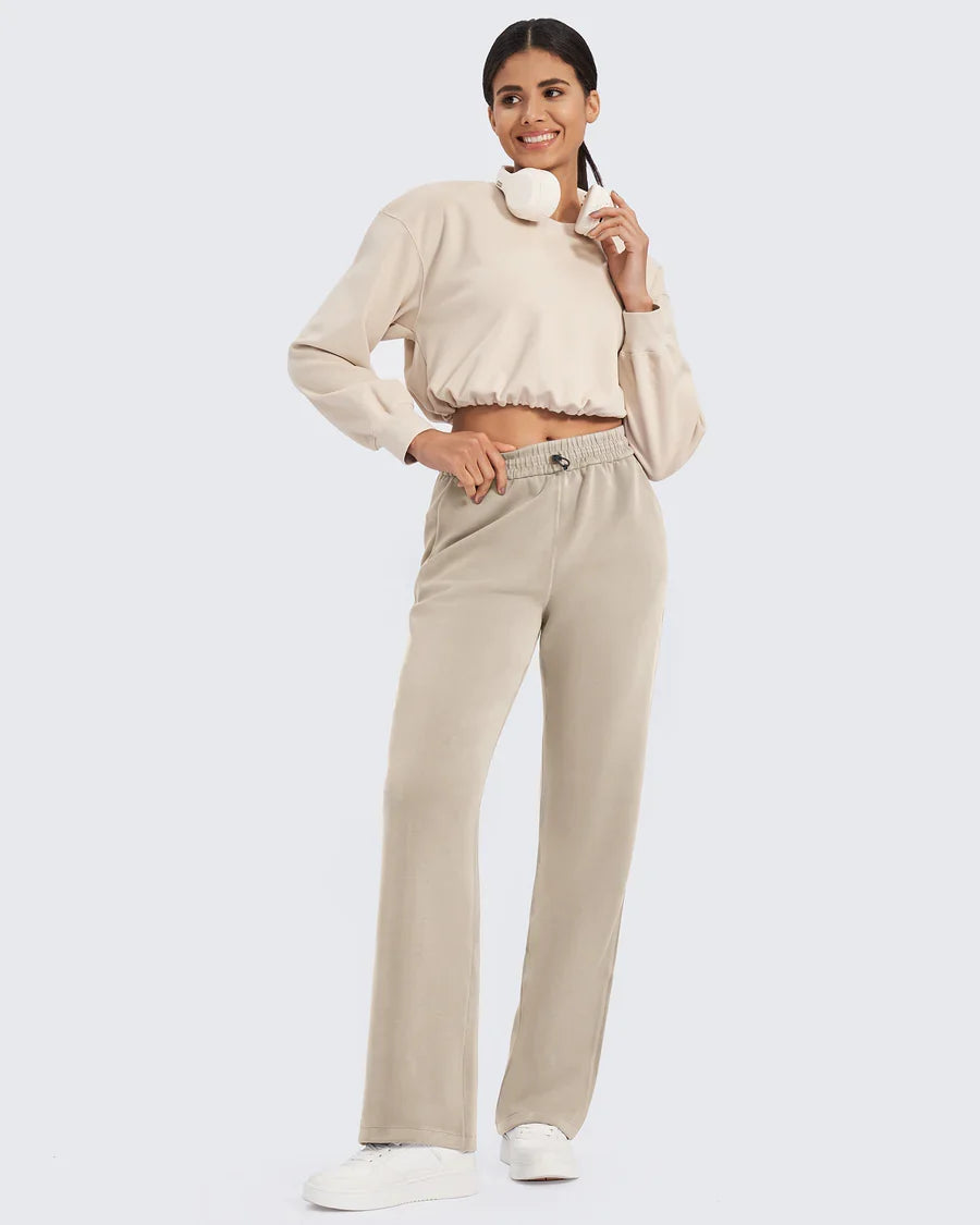 Smoofit Mid-Waist Wide Leg Sweatpants Regular