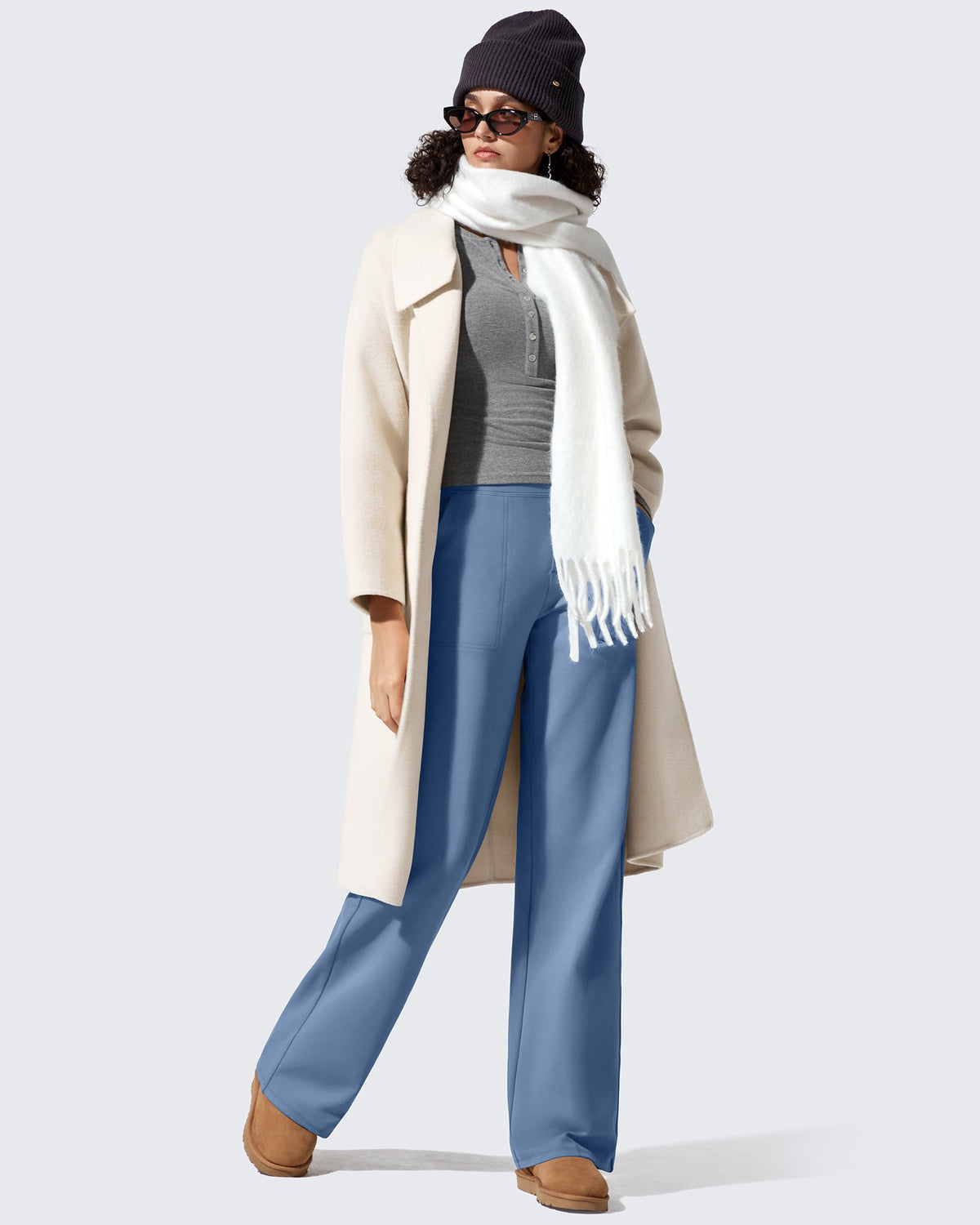 EverGoing Fleece Lined High-Waisted Dressy Pants
