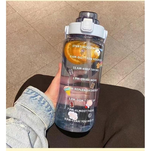 2Litter Large Plastic Bottle with Motivational Quotes