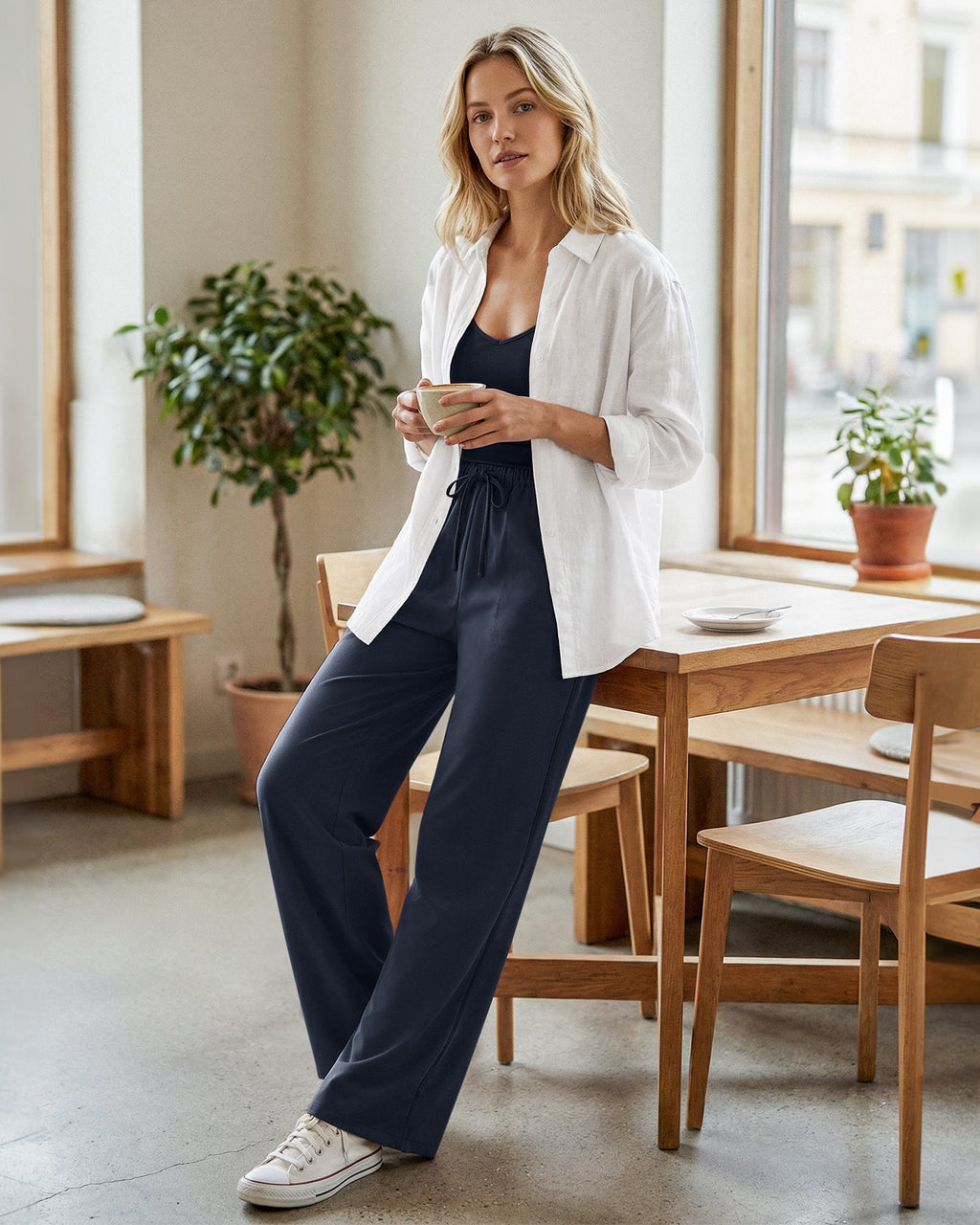 G4Free Chillwhisp Drawstring Wide Leg Pants