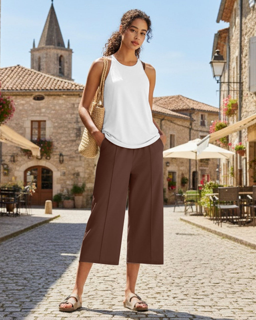 G4Free Chillwhisp Lightweight Wide Leg Capris