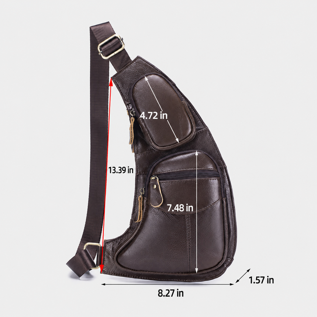 EKON RouteSling Leather Crossbody Bag