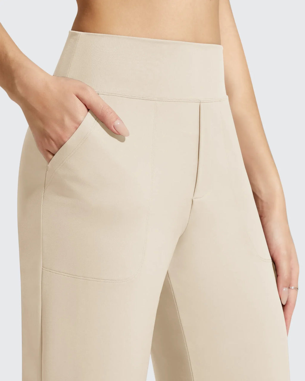 BareFeel Faux Fly Ankle Length Casual Dress Pants