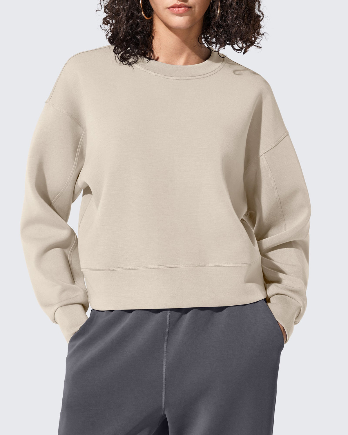 Smoofit Crewneck Pullover Loose Sweatshirts
