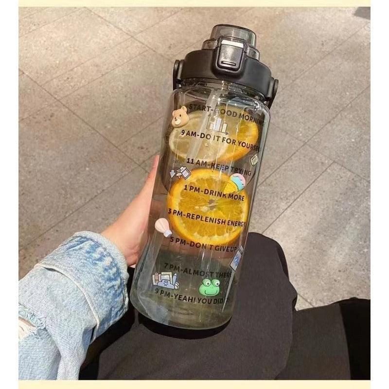 2Litter Large Plastic Bottle with Motivational Quotes