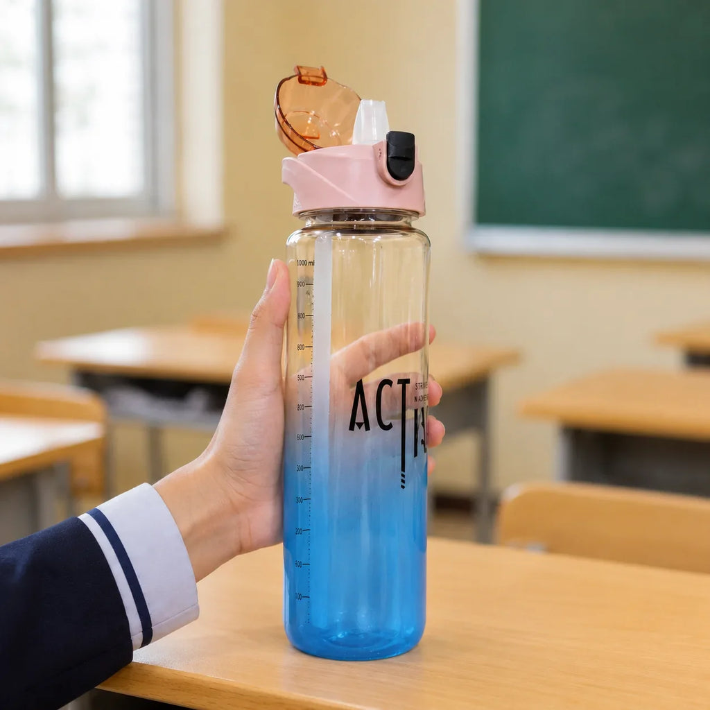 Active Gradient Plastic Water Bottle with Carry Handle