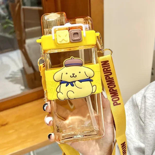 Sanrio Plastic Water Bottle with Dual Dirnking Mode